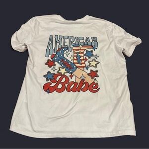 American Babe Graphic T-Shirt - White